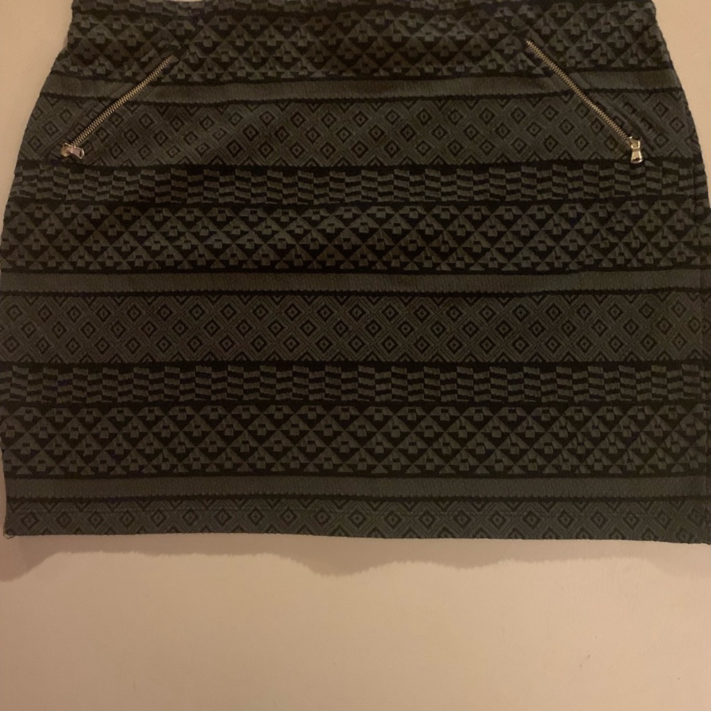 Apt. 9 Black Geometric Mini Skirt